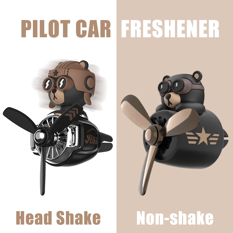 Rotating airplane pilot bear car air fresheners accessories interior decorations fan vent clips perfume fragrance diffuser aroma Rotating airplane pilot bear car air fresheners accessories interior decorations fan vent clips perfume fragrance diffuser aroma