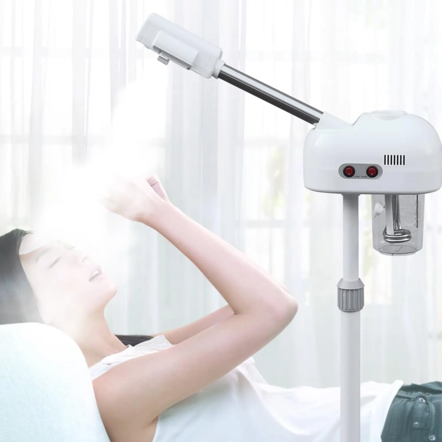 Professional Facial Steamer for Beauty Salon Home, Steam Machine with 360 Degree Rotating Nozzle for Cleanses Skin Unclogs Pores Professional Facial Steamer for Beauty Salon Home, Steam Machine with 360 Degree Rotating Nozzle for Cleanses Skin Unclogs Pores
