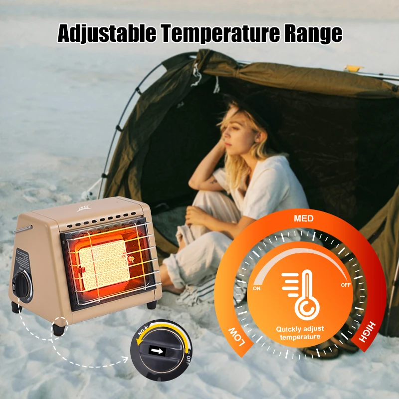 BRS-H23 Portable Tent Heater 1500W Outdoor Space Butane Heater with Control Valve Infrared Ray Patio Heater for Camping Winter BRS-H23 Portable Tent Heater 1500W Outdoor Space Butane Heater with Control Valve Infrared Ray Patio Heater for Camping Winter