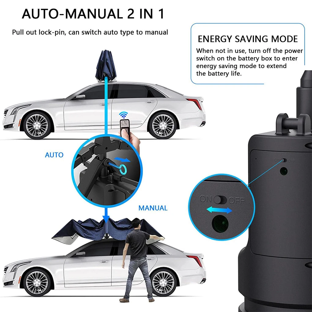 4.2/4.8m Fully-Automatic Car Umbrella Awning Tent Auto Smart Insulated Cover Outdoor Waterproof Folded Canopy Cover Sun Shade 4.2/4.8m Fully-Automatic Car Umbrella Awning Tent Auto Smart Insulated Cover Outdoor Waterproof Folded Canopy Cover Sun Shade