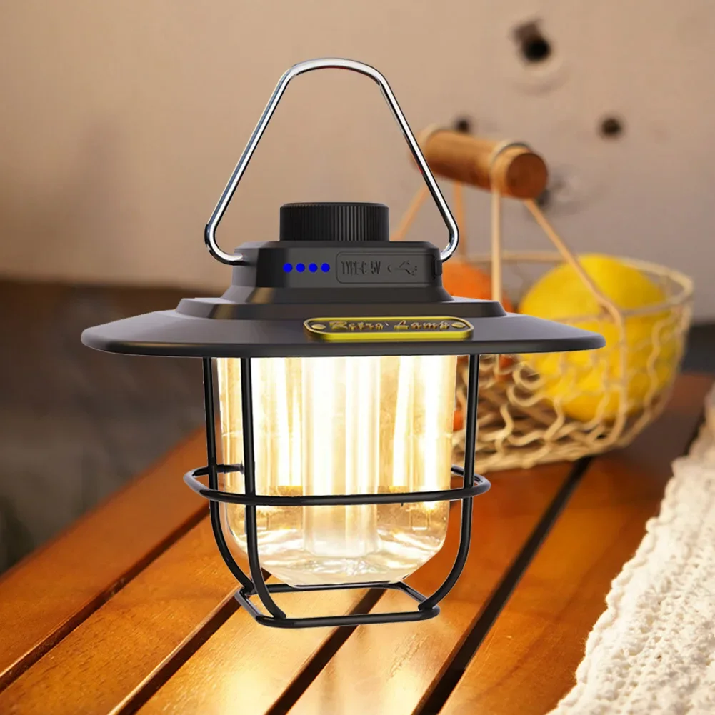 LED Camping Lamp Retro Hanging Tent Lamp Waterproof Dimmable Camping Lights 4500mAh Battery Emergency Light Lantern for Outdoor LED Camping Lamp Retro Hanging Tent Lamp Waterproof Dimmable Camping Lights 4500mAh Battery Emergency Light Lantern for Outdoor