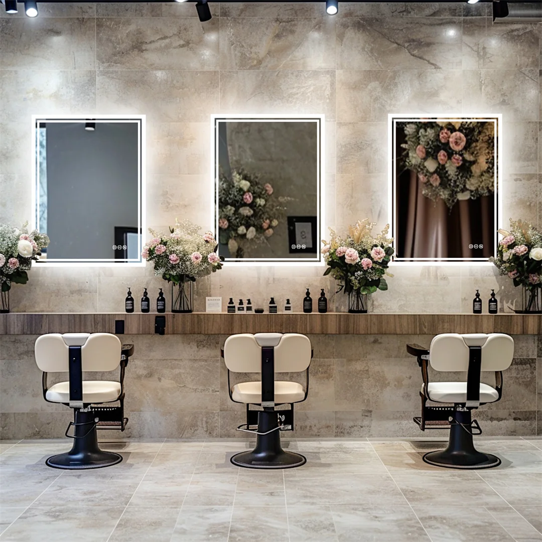 LUVODI Illuminate LED Backlight Bathroom Mirror Frameless Dimmable Defog Bath/Shower/Shaving Mirror LUVODI Illuminate LED Backlight Bathroom Mirror Frameless Dimmable Defog Bath/Shower/Shaving Mirror