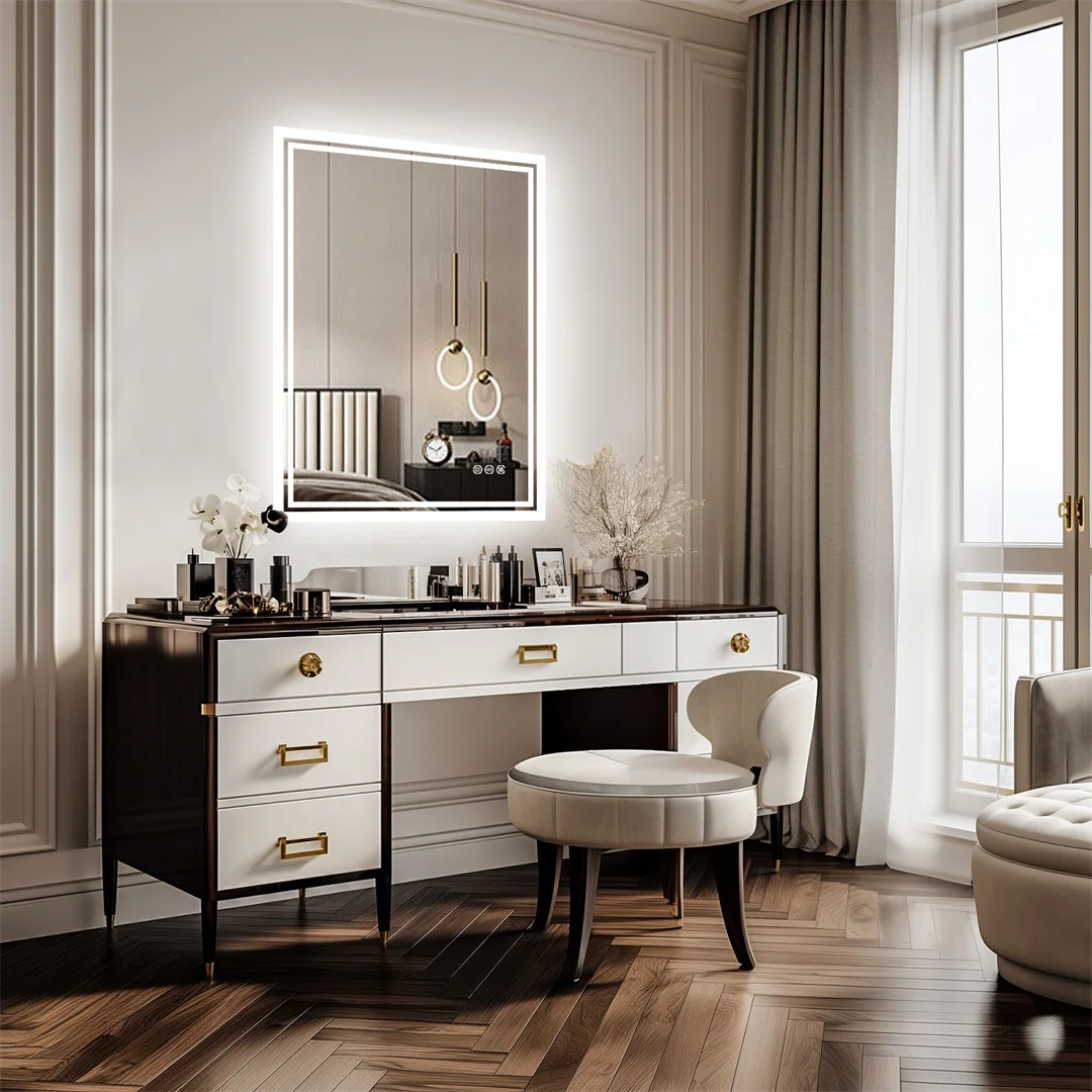 LUVODI Illuminate LED Backlight Bathroom Mirror Frameless Dimmable Defog Bath/Shower/Shaving Mirror LUVODI Illuminate LED Backlight Bathroom Mirror Frameless Dimmable Defog Bath/Shower/Shaving Mirror