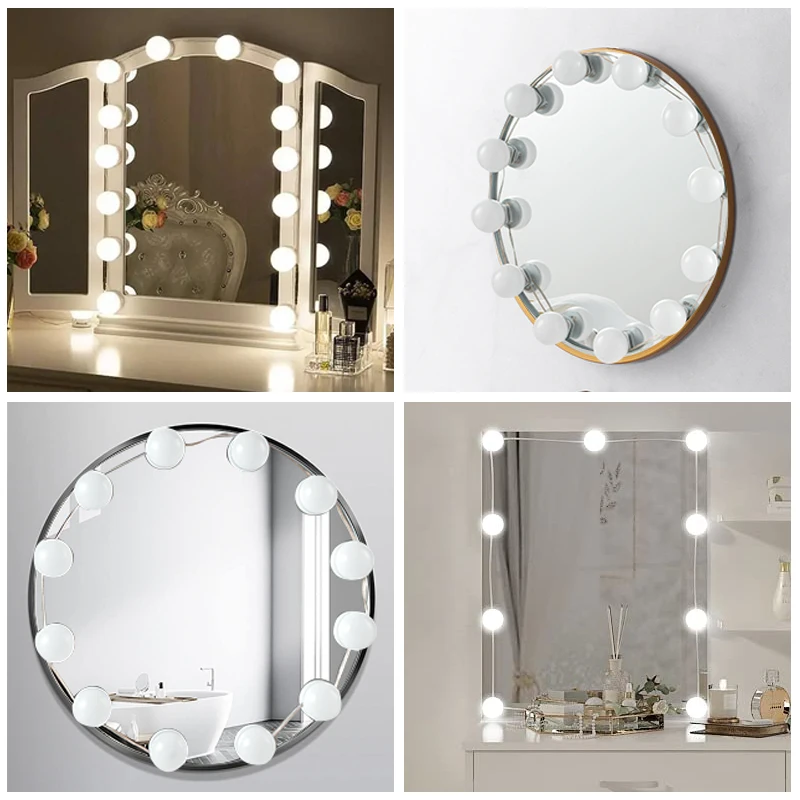 Makeup Mirror LED Light Bulbs Vanity Lights USB 12V Bathroom Dressing Table Lighting Dimmable LED Vanity Light For Mirror Light Makeup Mirror LED Light Bulbs Vanity Lights USB 12V Bathroom Dressing Table Lighting Dimmable LED Vanity Light For Mirror Light