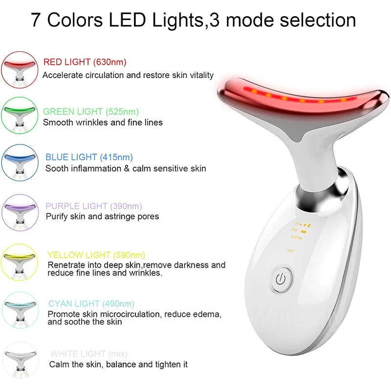 7 Colors Anti Wrinkle Facial Massager Neck Face Beauty Device Skin Tighten Facial Lift Device Reduce Double Chin Skin Care Tool 7 Colors Anti Wrinkle Facial Massager Neck Face Beauty Device Skin Tighten Facial Lift Device Reduce Double Chin Skin Care Tool
