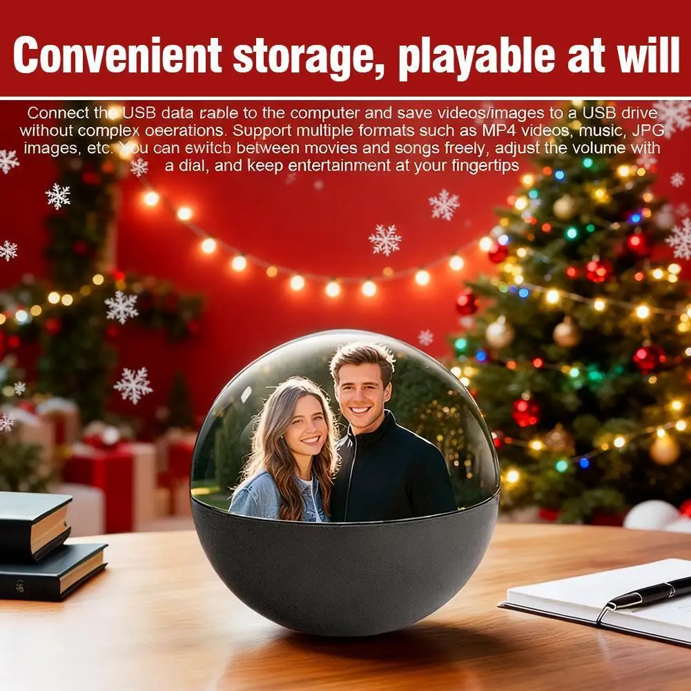3D Crystal Ball Video Player Audio Video Display Electronic Ball Memory Ball Birthday Gift Souvenir For Family And Friends 3D Crystal Ball Video Player Audio Video Display Electronic Ball Memory Ball Birthday Gift Souvenir For Family And Friends