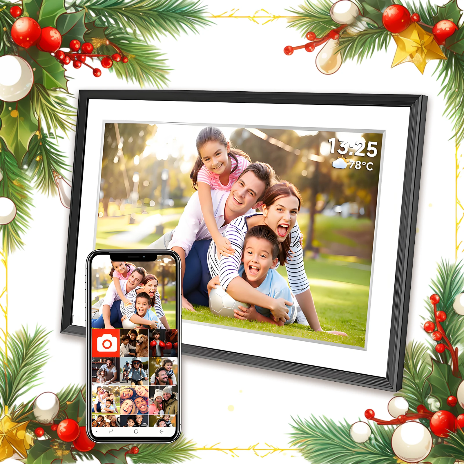 Christmas Gift Frameo 10.1 Inch WiFi Digital Picture Frame,1280 * 800IPS HD Cloud Smart Digital Photo Frame,32GB Storage, Christmas Gift Frameo 10.1 Inch WiFi Digital Picture Frame,1280 * 800IPS HD Cloud Smart Digital Photo Frame,32GB Storage,