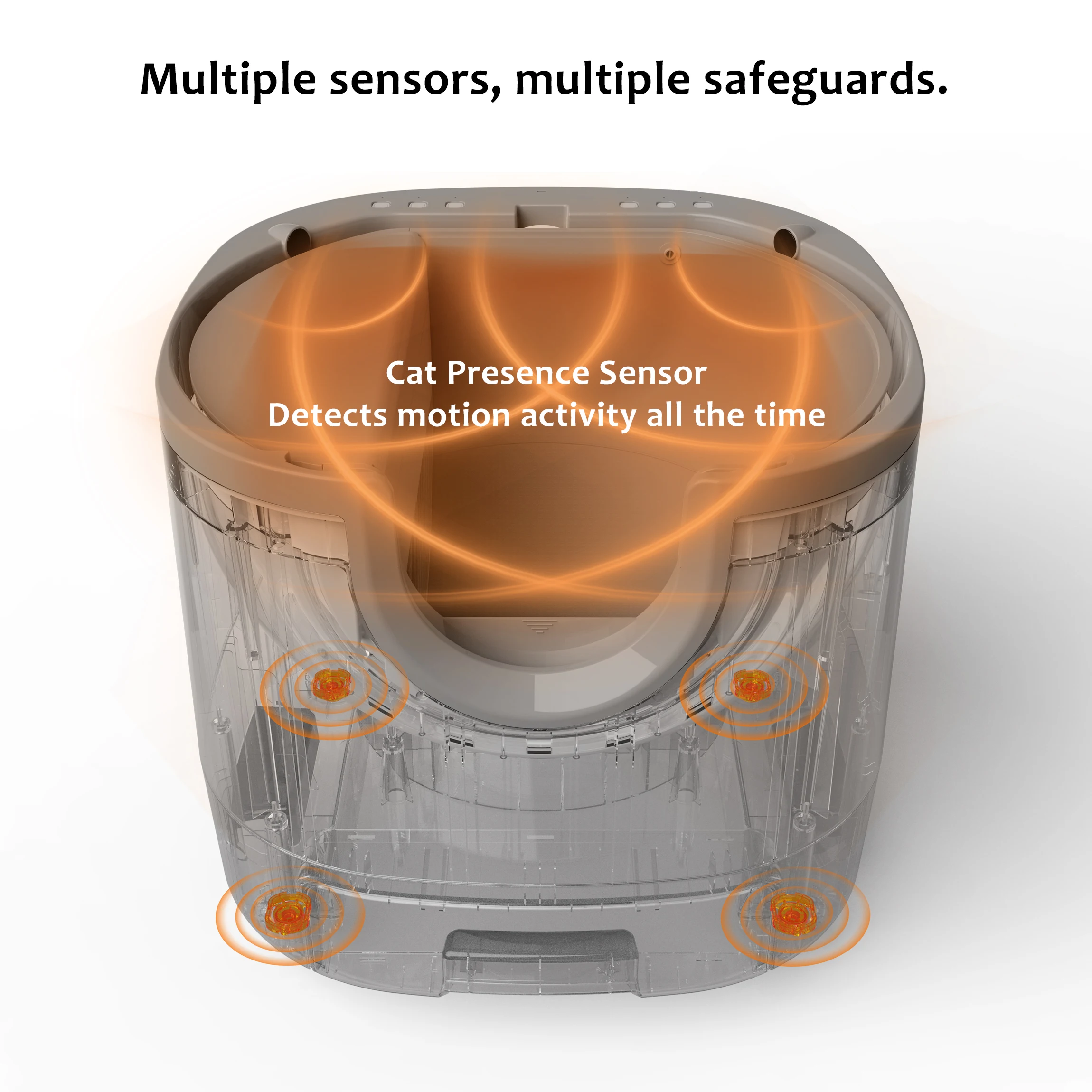 Self-Cleaning Cat Litter Box Open-Top Design with Advanced Safety Sensors Extra Large Capacity for Multi-Cat Homes Hassle-Free Self-Cleaning Cat Litter Box Open-Top Design with Advanced Safety Sensors Extra Large Capacity for Multi-Cat Homes Hassle-Free